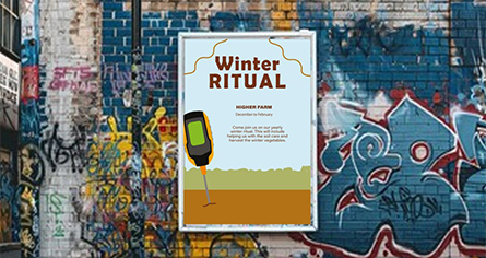Winter poster mock up